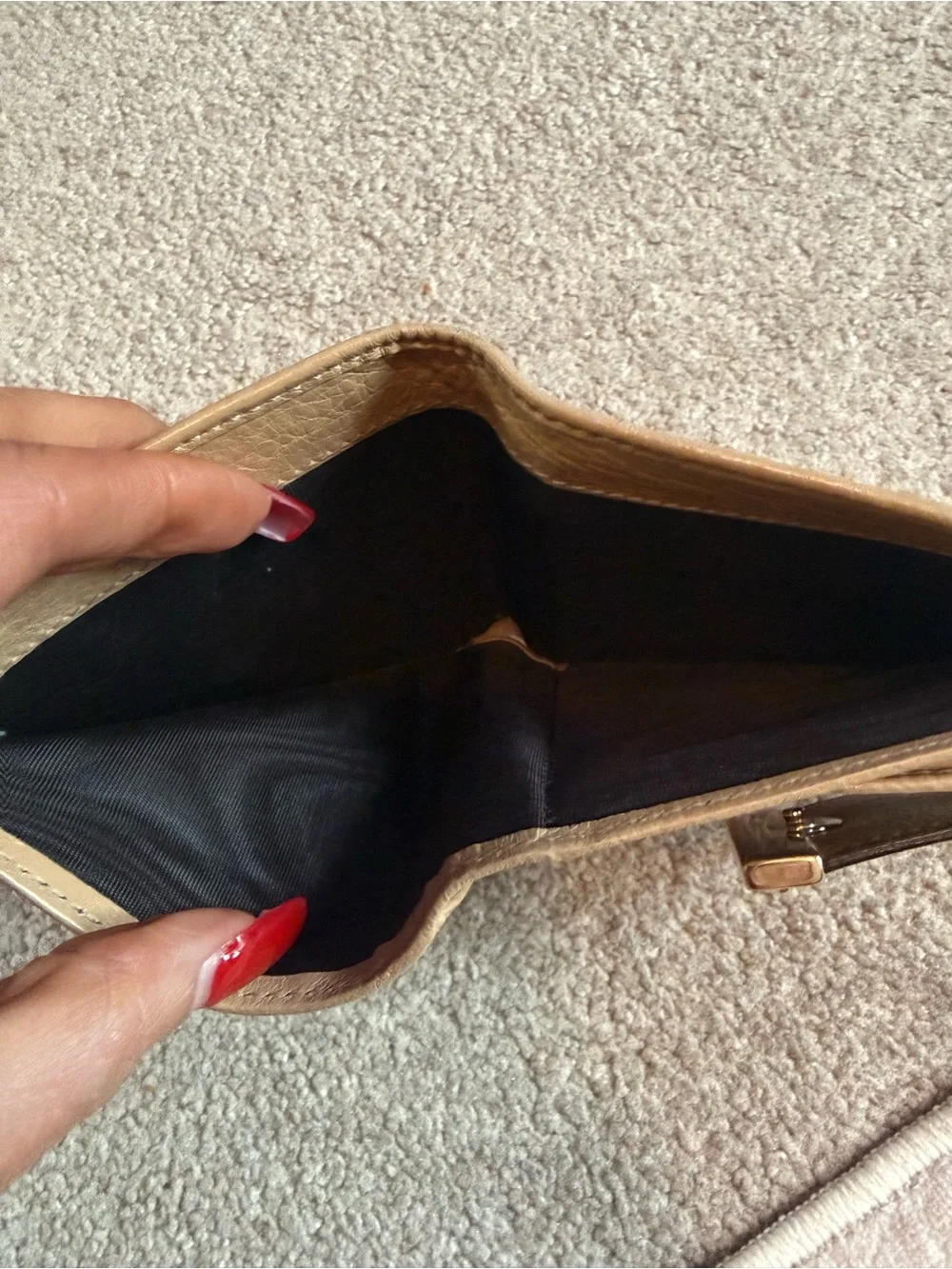 Gucci Guccissima Leather French Flap Wallet Beige